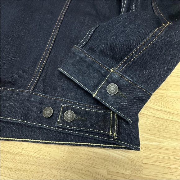 Levis Denim Jacket Dark Wash Trucker Classic Button Front Pockets - Picture 7 of 15